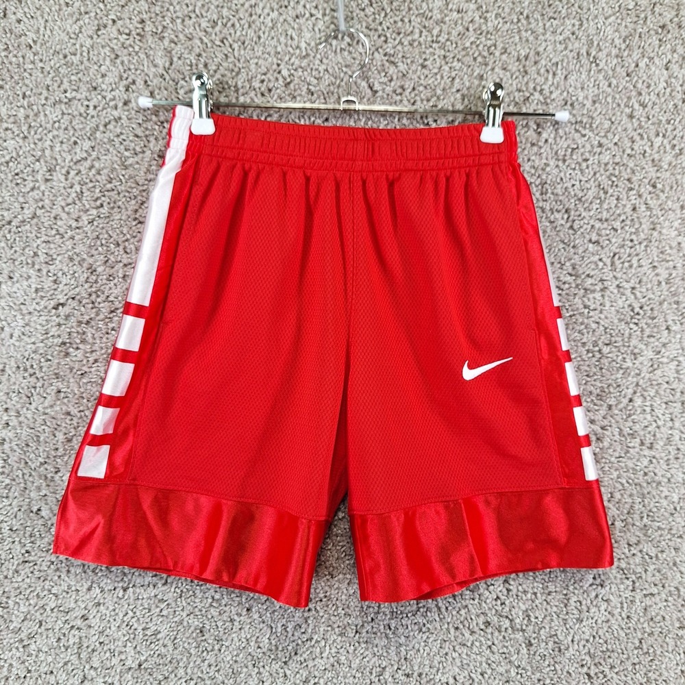Nike Basketball Shorts Kids Medium Red Swoosh Dri-FIT Athletic Sporty NWT